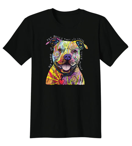 Beware of Pit Bulls They Will Steal Your Heart T Shirt - ILoveMyStaff