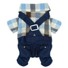 Plaid Dog Costume Denim Design Pitbull - ILoveMyStaff