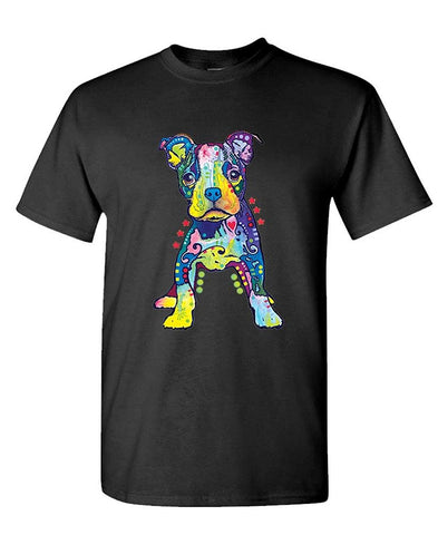 AmStaff Puppy Neon Black T-Shirt - ILoveMyStaff